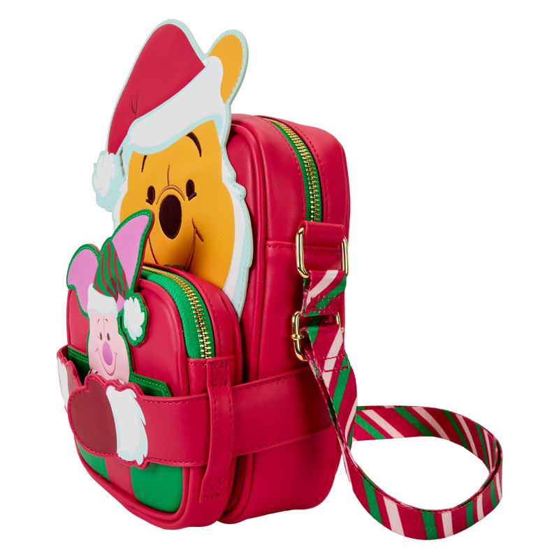 Loungefly Winnie The Pooh Santa Winnie & Piglet Crossbuddies Cosplay Crossbody Bag With Coin Bag