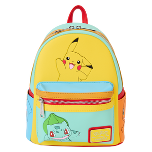 Loungefly Pokémon Color Block Starters Mini Backpack