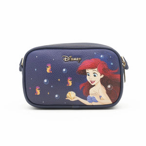 Little Mermaid -- Ariel Double Zipper Crossbody/Shoulder Bag