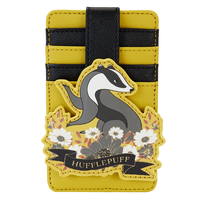 Loungefly Harry Potter Hufflepuff House Floral Tattoo Card Holder