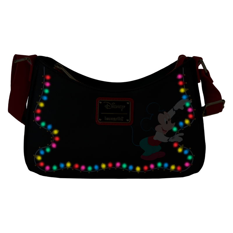 Loungefly Mickey & Friends Christmas Light Decorations Light Up Crossbody Bag