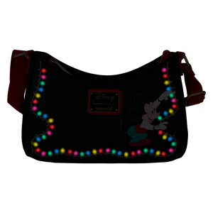 Loungefly Mickey & Friends Christmas Light Decorations Light Up Crossbody Bag