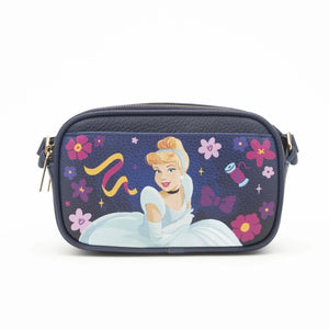 Cinderella Double Zipper Crossbody/Shoulder Bag