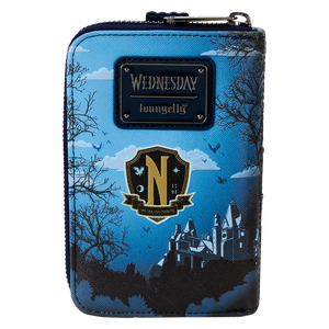 Loungefly Wednesday Nevermore Academy Castle Zip Around Wallet