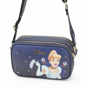 Cinderella Double Zipper Crossbody/Shoulder Bag