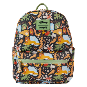 The Lion King 30th Anniversary Silhouette All-Over Print Canvas Square Mini Backpack