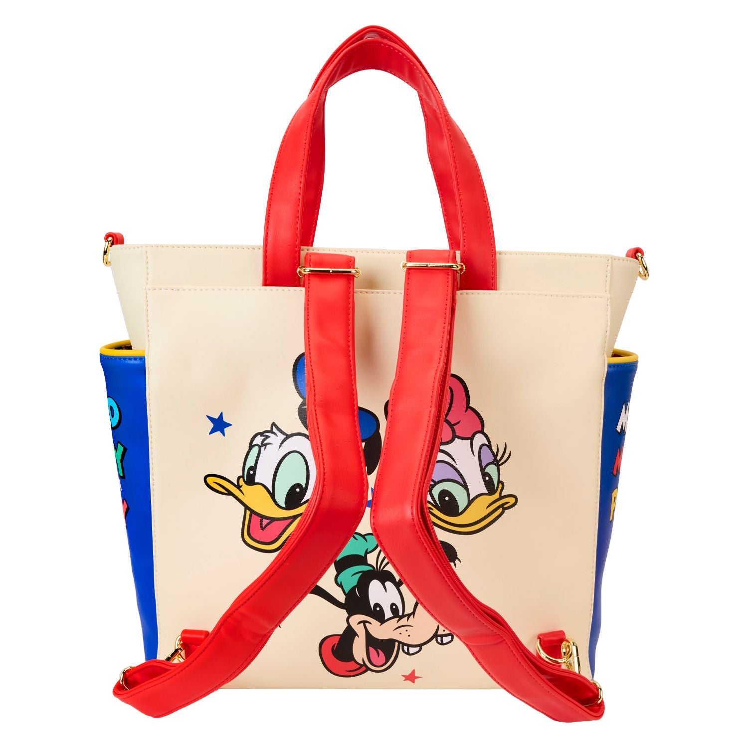 LOUNGEFLY DISNEY MICKEY AND FRIENDS CONVERTIBLE BACKPACK