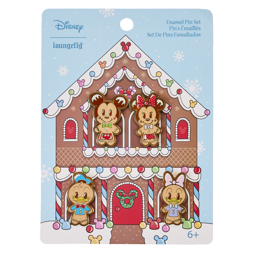 LF DISNEY MICKEY AND FRIENDS GINGERBREAD 4 PC PIN SET