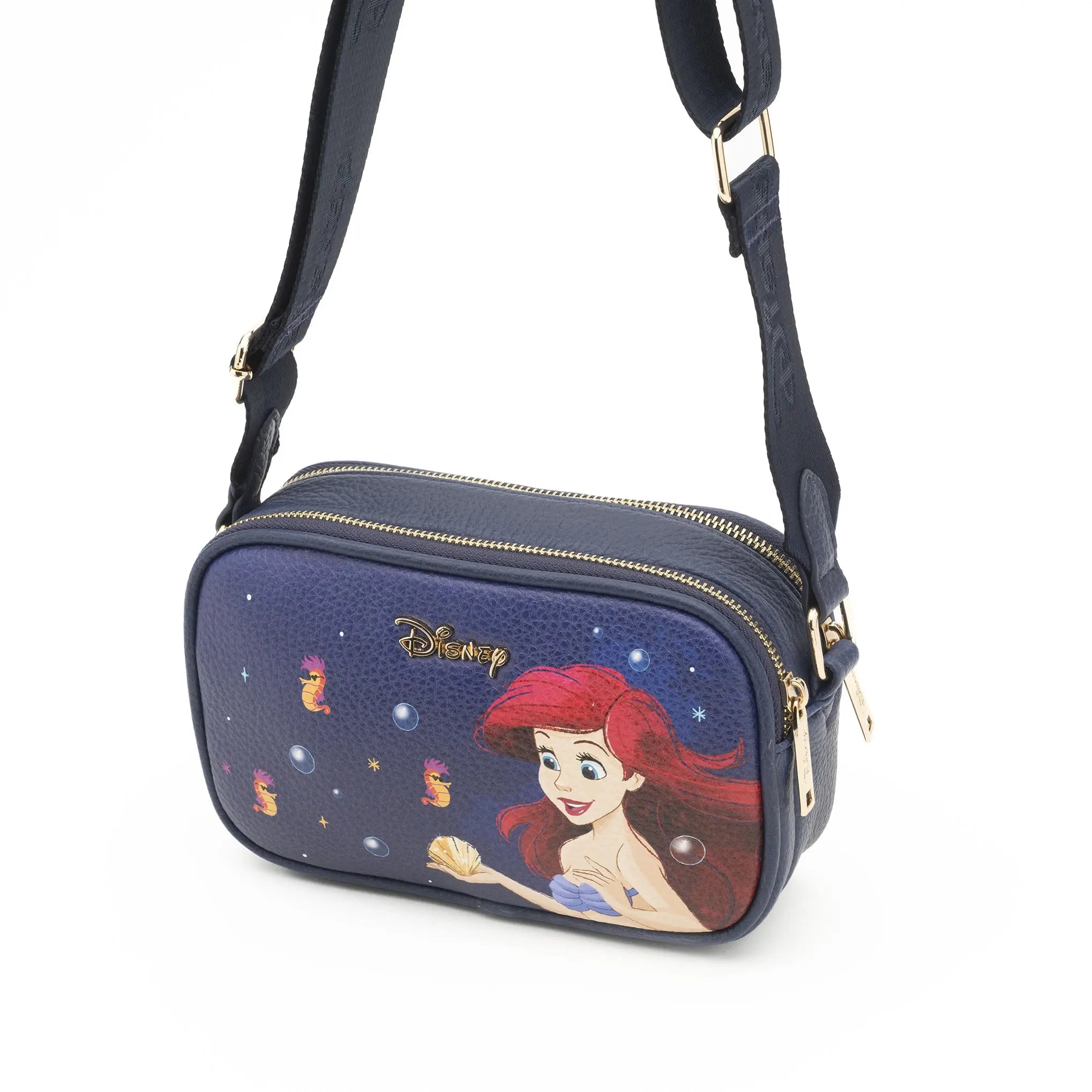 Little Mermaid -- Ariel Double Zipper Crossbody/Shoulder Bag