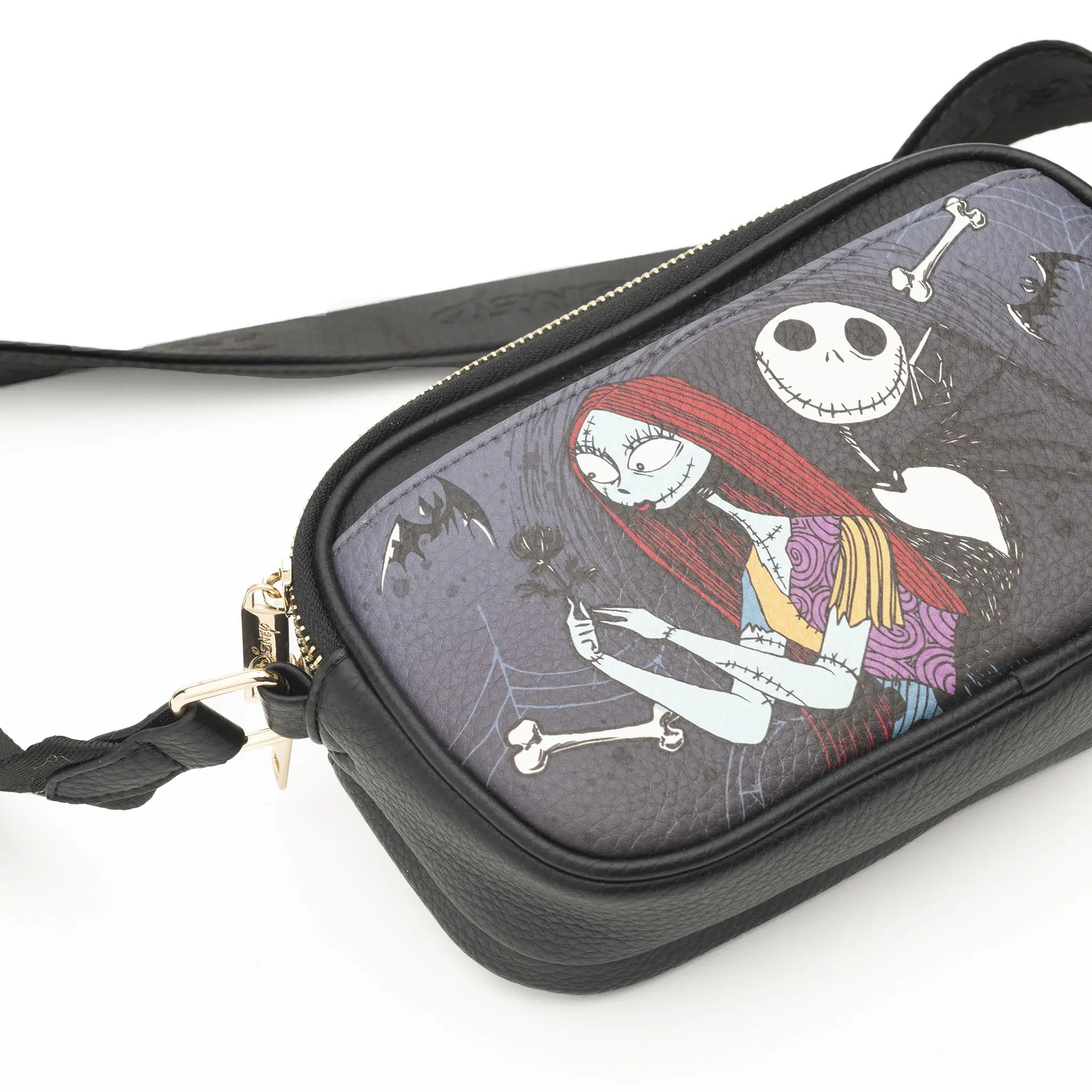 Jack and Sally Double Zipper Crossbody/Shoulder Bag