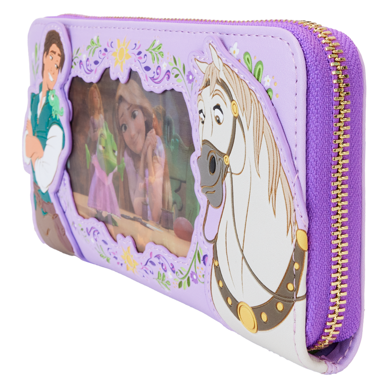 Tangled Rapunzel Princess Series Lenticular Zip Around Wristlet Wallet