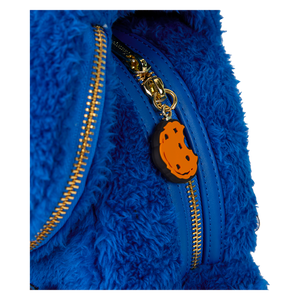 Loungefly Sesame Street Cookie Monster Plush Cosplay Mini Backpack With Coin Bag