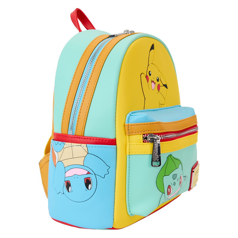 Loungefly Pokémon Color Block Starters Mini Backpack