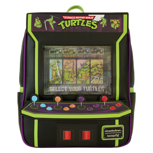 Loungefly Teenage Mutant Ninja Turtles 40th Anniversary Vintage Arcade Lenticular Glow Mini Backpack