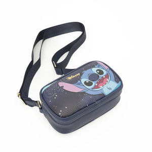 Stitch Double Zipper Crossbody/Shoulder Bag