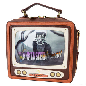 Loungefly UNIVERSAL MONSTERS VINTAGE TV TRIPLE LENTICULAR CROSSBODY BAG