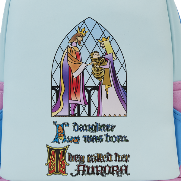 Loungefly DISNEY SLEEPING BEAUTY STAINED GLASS CASTLE MINI BACKPACK