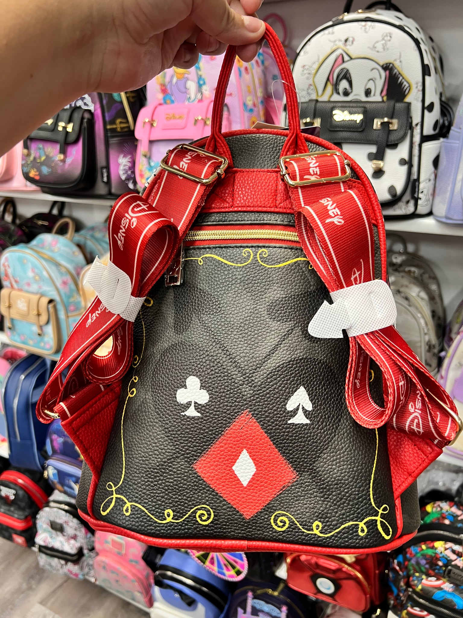 New Queen of Hearts Leather Mini Backpack Awesome Collectibles