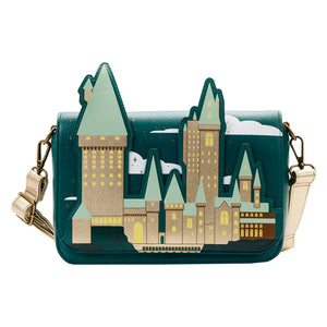 Harry Potter Golden Hogwarts Castle Crossbody Bag