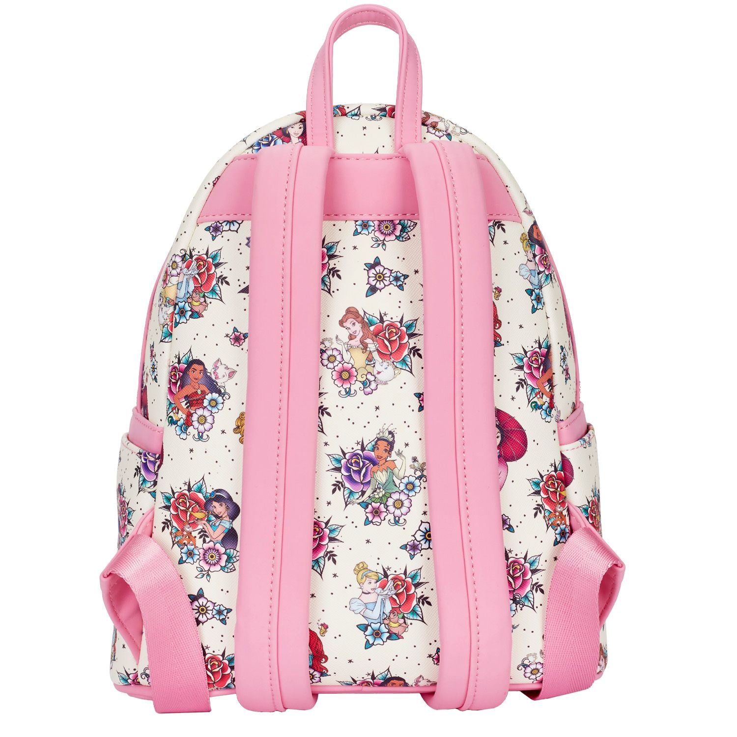 LOUNGEFLY DISNEY PRINCESS BOOKS AOP FAUX LEATHER MINI BACKPACK
