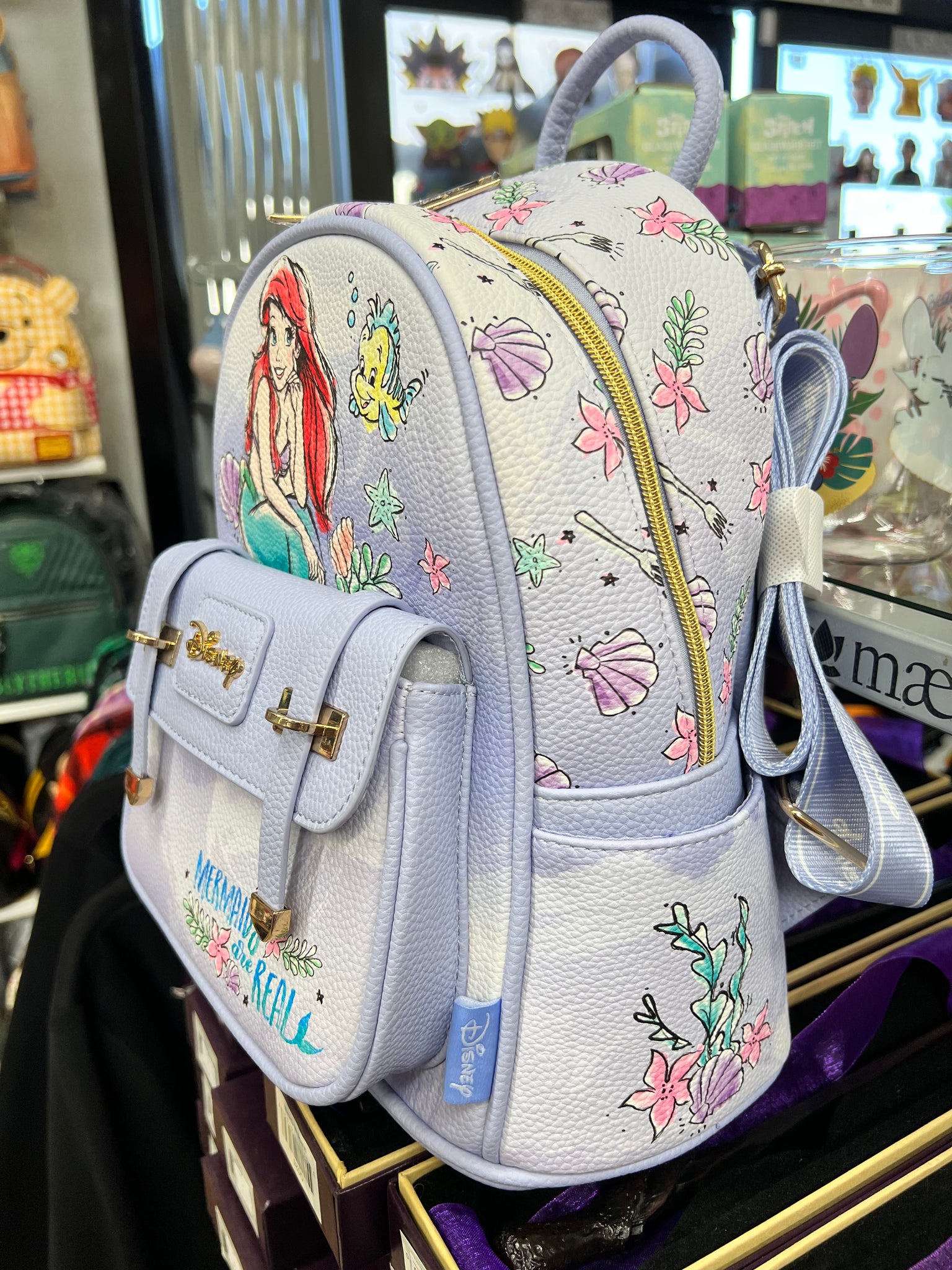 New Little Mermaid Leather Mini Backpack