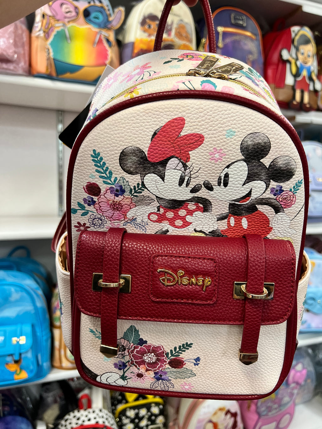 New Mickey and Minnie Vegan Leather Mini Backpack