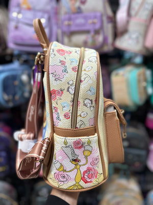 New Belle Beauty and the Beast Leather Mini Backpack