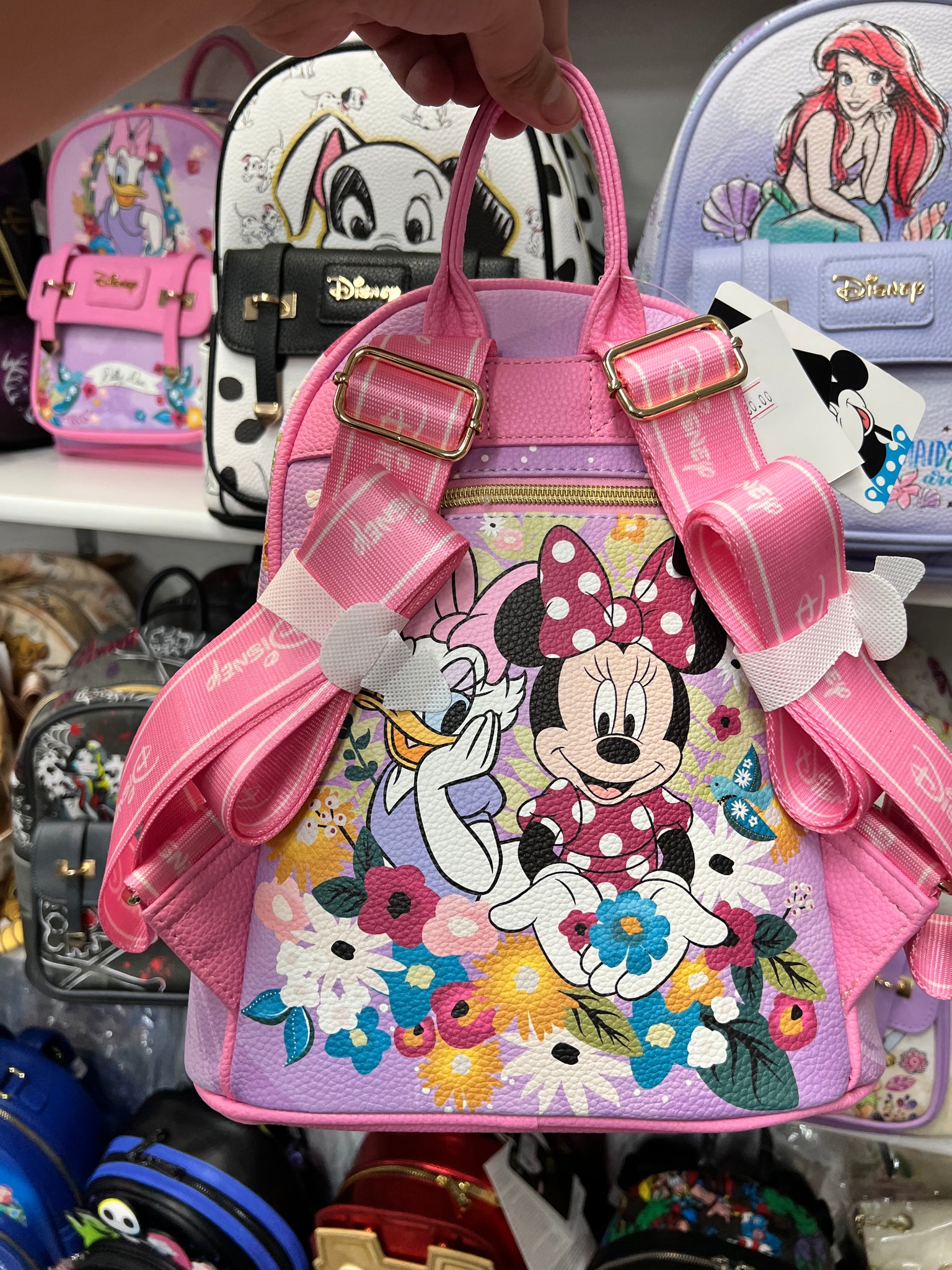 New Daisy Duck and Minnie Leather Mini Backpack