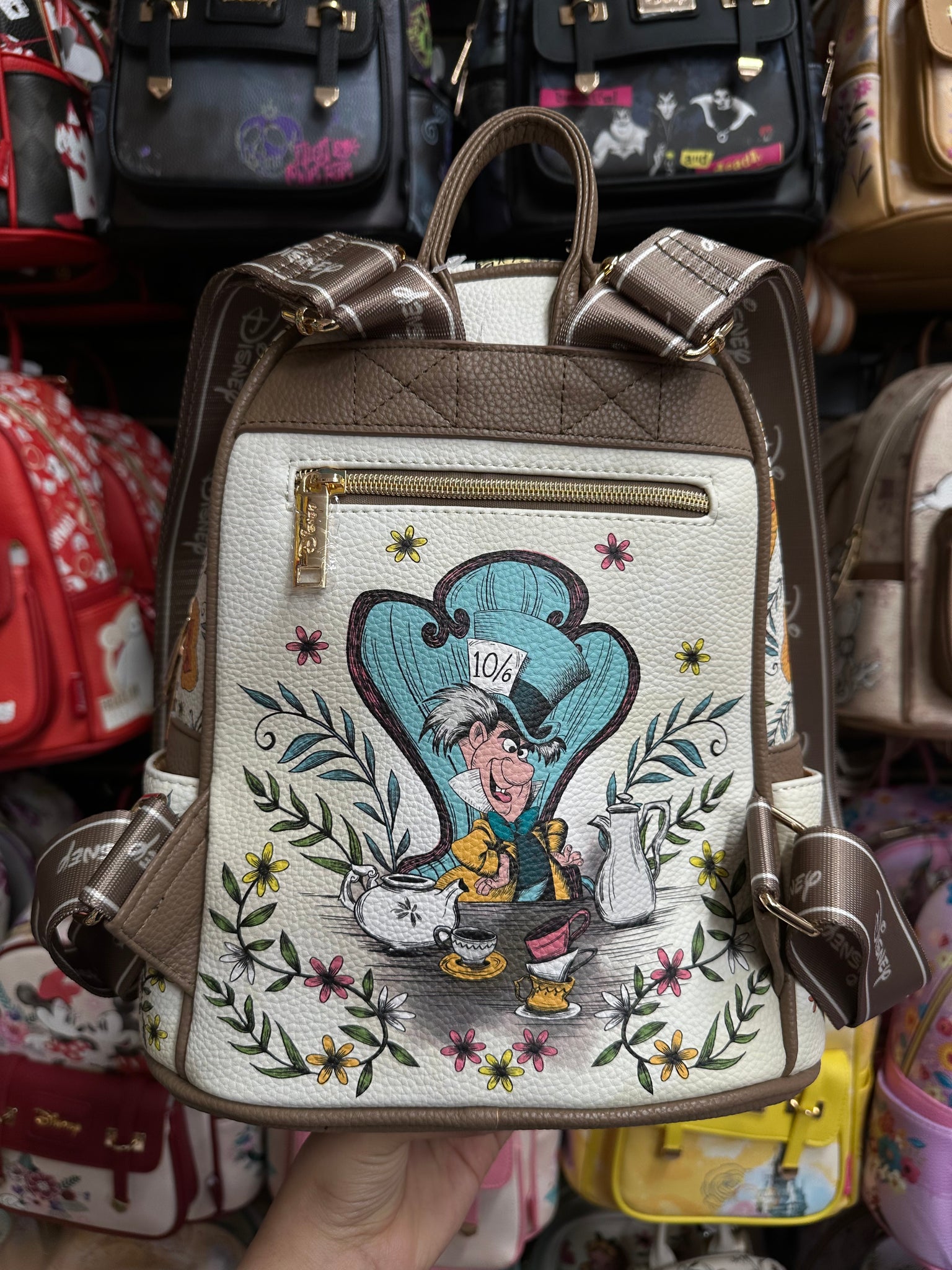 New Alice and Wonderland Leather Mini Backpack